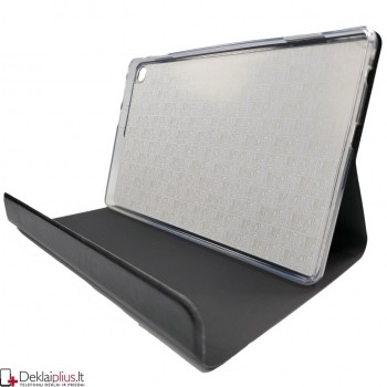 Folio dirbtinos odos atverčiamas dėklas - juodas (Lenovo tab m10 10.1 (3rd gen) (TB328FU-TB328XU)
